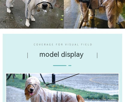 Large Dog Waterproof Raincoat