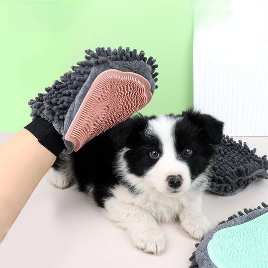 2-in-1 Pet Grooming Glove & Bathing Brush