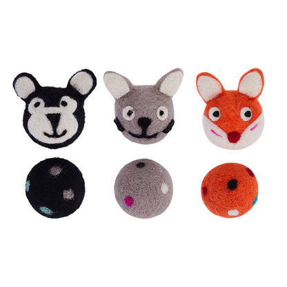 Colorful Felt Bell Cat Toy