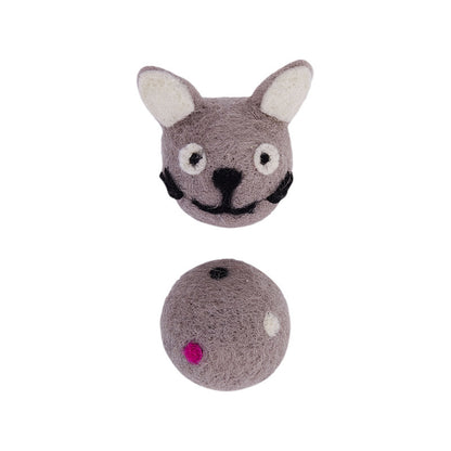 Colorful Felt Bell Cat Toy