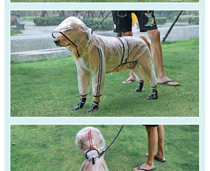 Large Dog Waterproof Raincoat