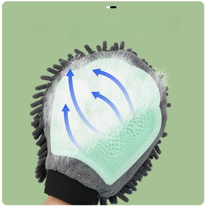 2-in-1 Pet Grooming Glove & Bathing Brush