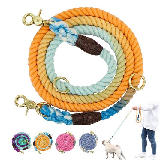 Gradient Color Dog Collar & Leash Set