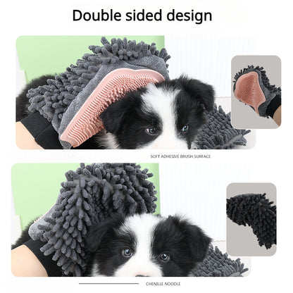 2-in-1 Pet Grooming Glove & Bathing Brush