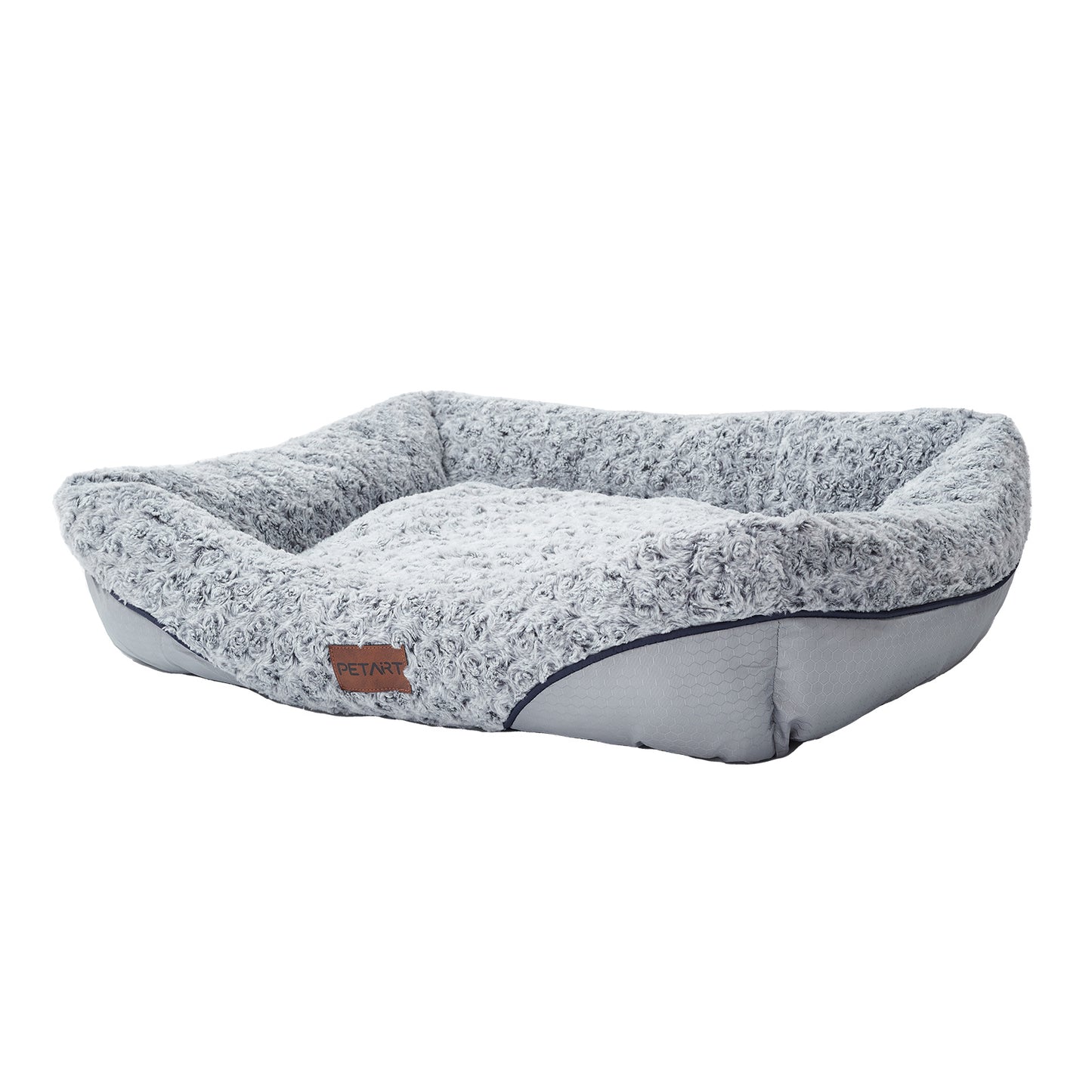 Swirl Rose Velvet Dog & Cat Bed with Removable Cushion