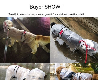 Large Dog Waterproof Raincoat