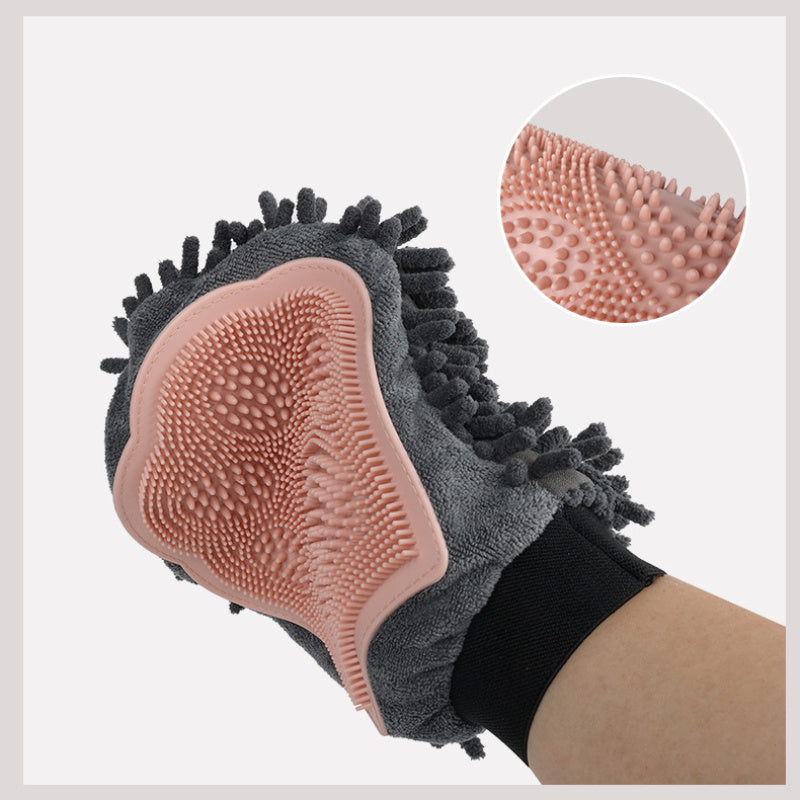 2-in-1 Pet Grooming Glove & Bathing Brush