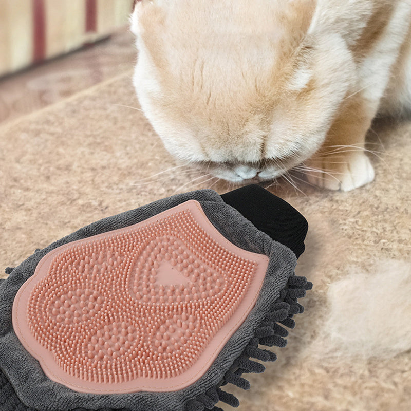 2-in-1 Pet Grooming Glove & Bathing Brush