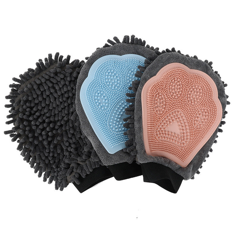 2-in-1 Pet Grooming Glove & Bathing Brush